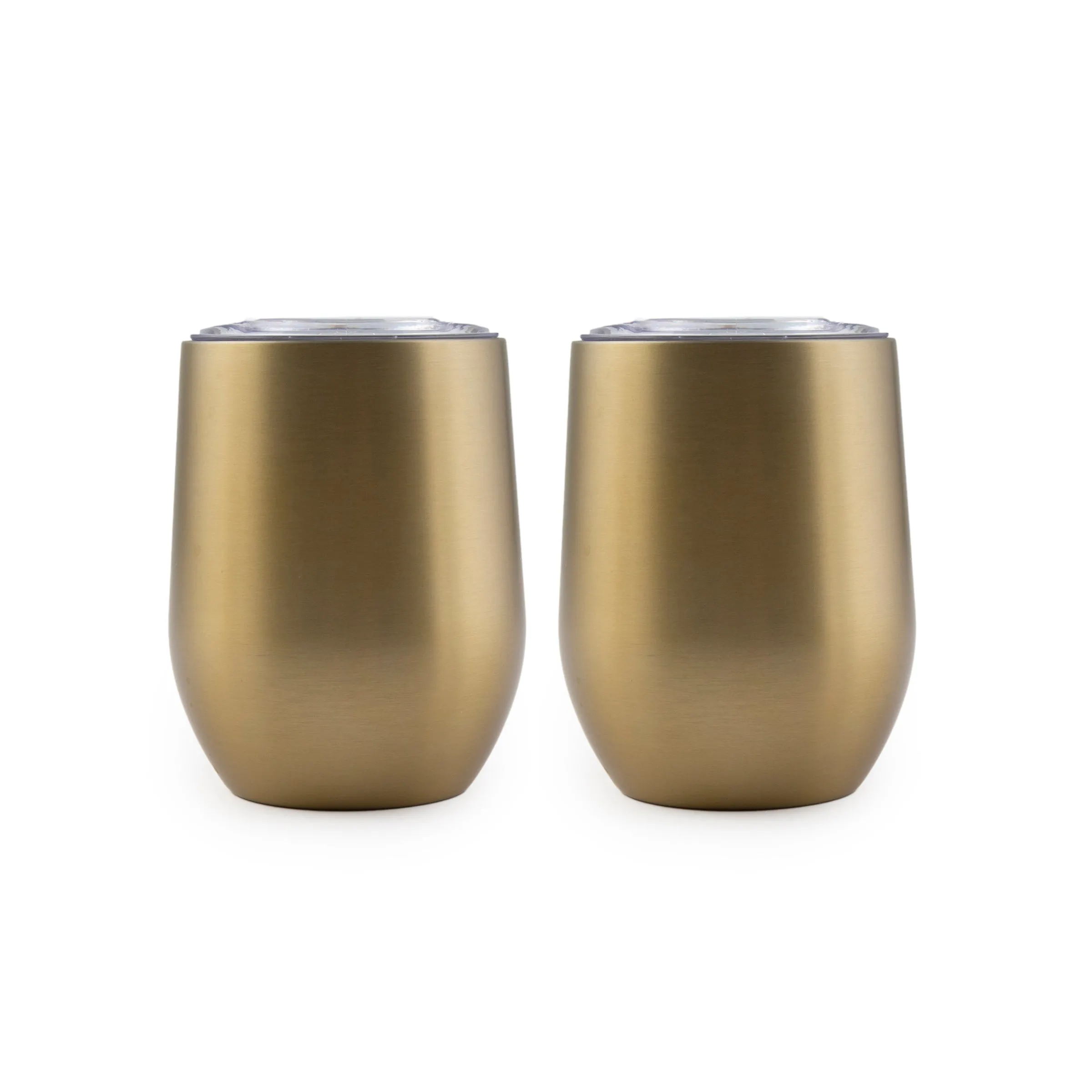 12 Oz Gold Wine Tumblers, Set of 2
