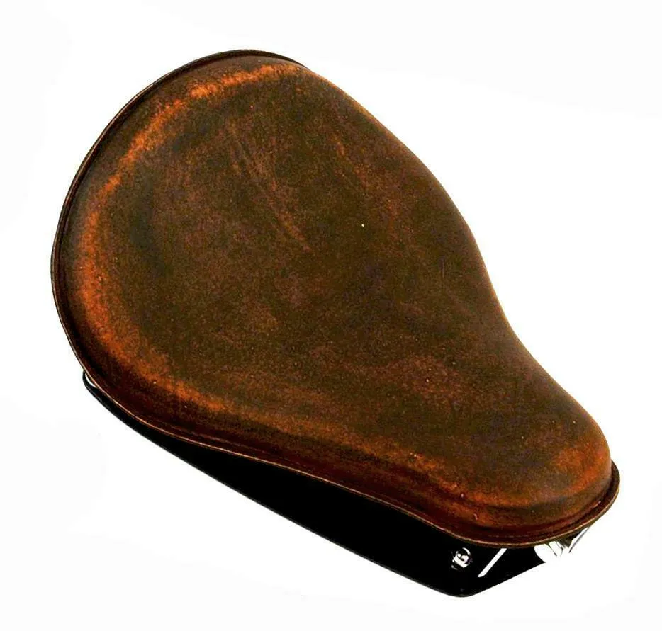 1982-2003 Sportster Harley Seat 201 Brn Dis Leather  Conversion Kit & P-pad bcs