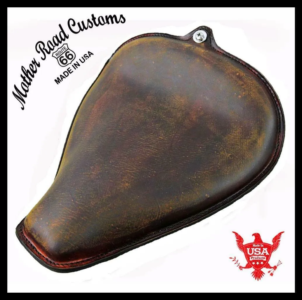 2004-2006 Harley Sportster Seat Dist 201 Brown Leather On The Frame All Models