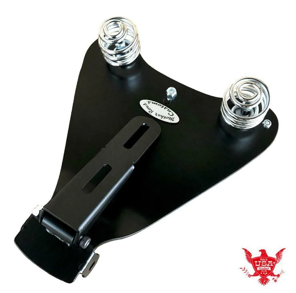 2010-2022  Sportster Harley Black Seat Conversion Kit & P-pad & White Gator48 cs
