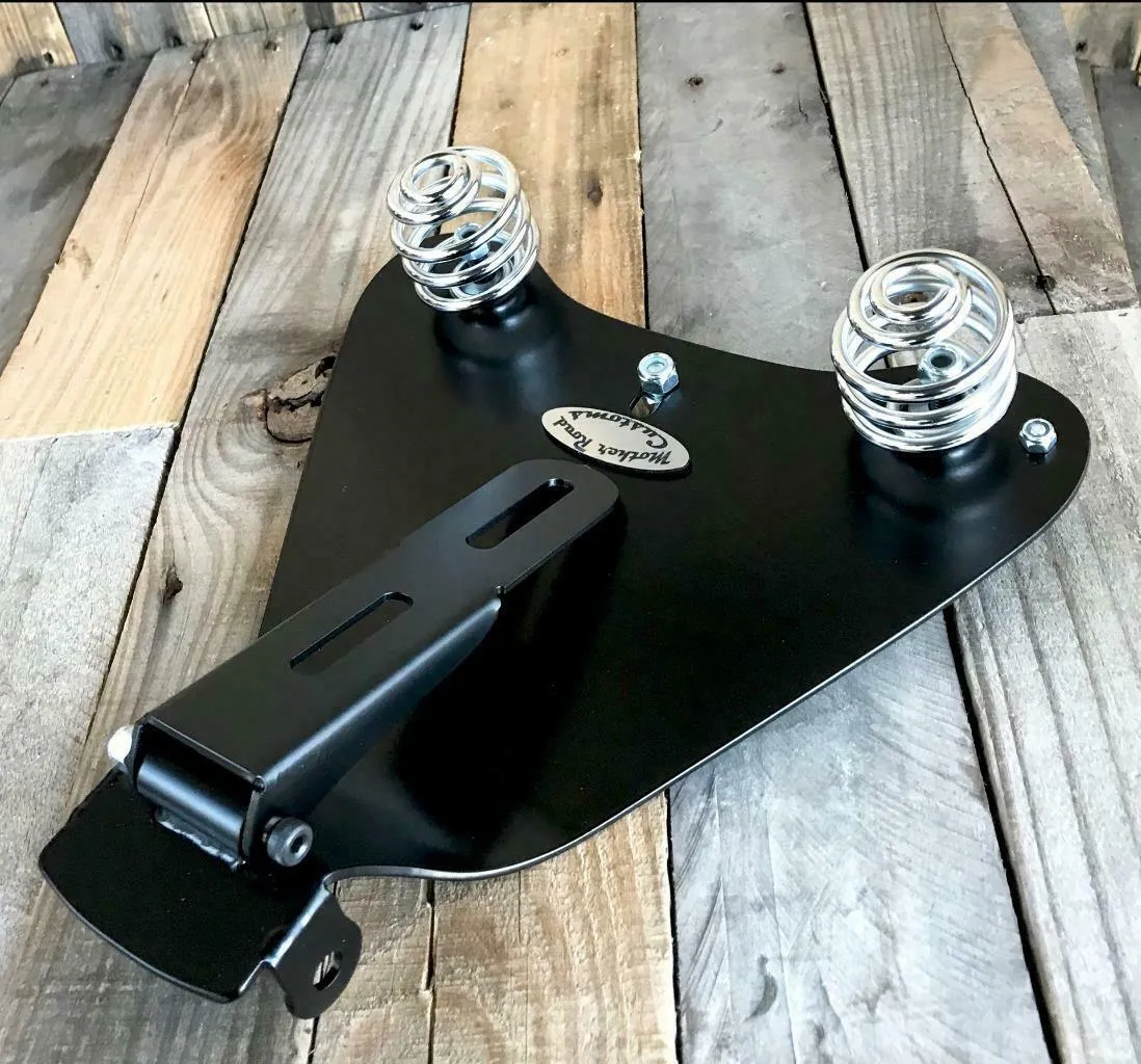 2010-2022  Sportster Harley Black Seat Conversion Kit & P-pad & White Gator48 cs