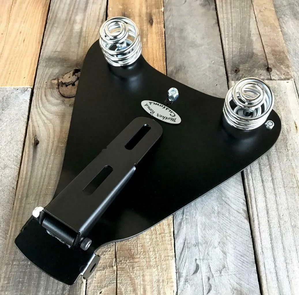 2010-2022  Sportster Harley Black Seat Conversion Kit & P-pad & White Gator48 cs