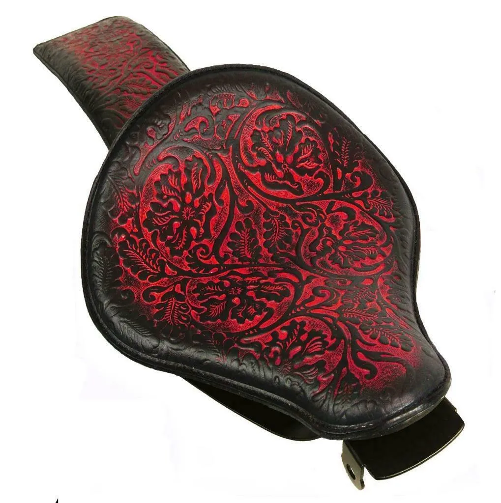 2010-2022 Sportster Harley Spring Seat P-Pad Kit Ant Red Oak Leaf Leather bs