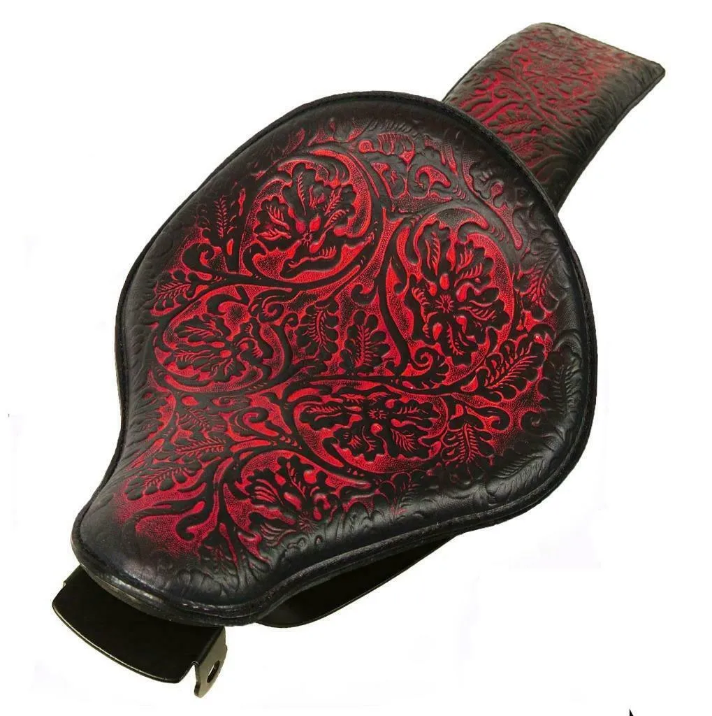2010-2022 Sportster Harley Spring Seat P-Pad Kit Ant Red Oak Leaf Leather bs