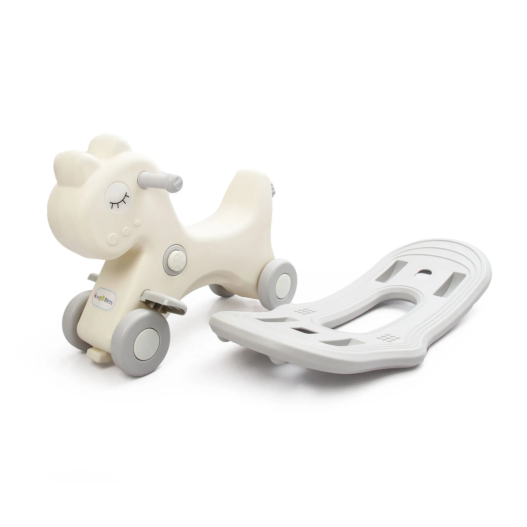 3-in-1 Kids Rocking Horse & Ride On Push Car with Balance Board