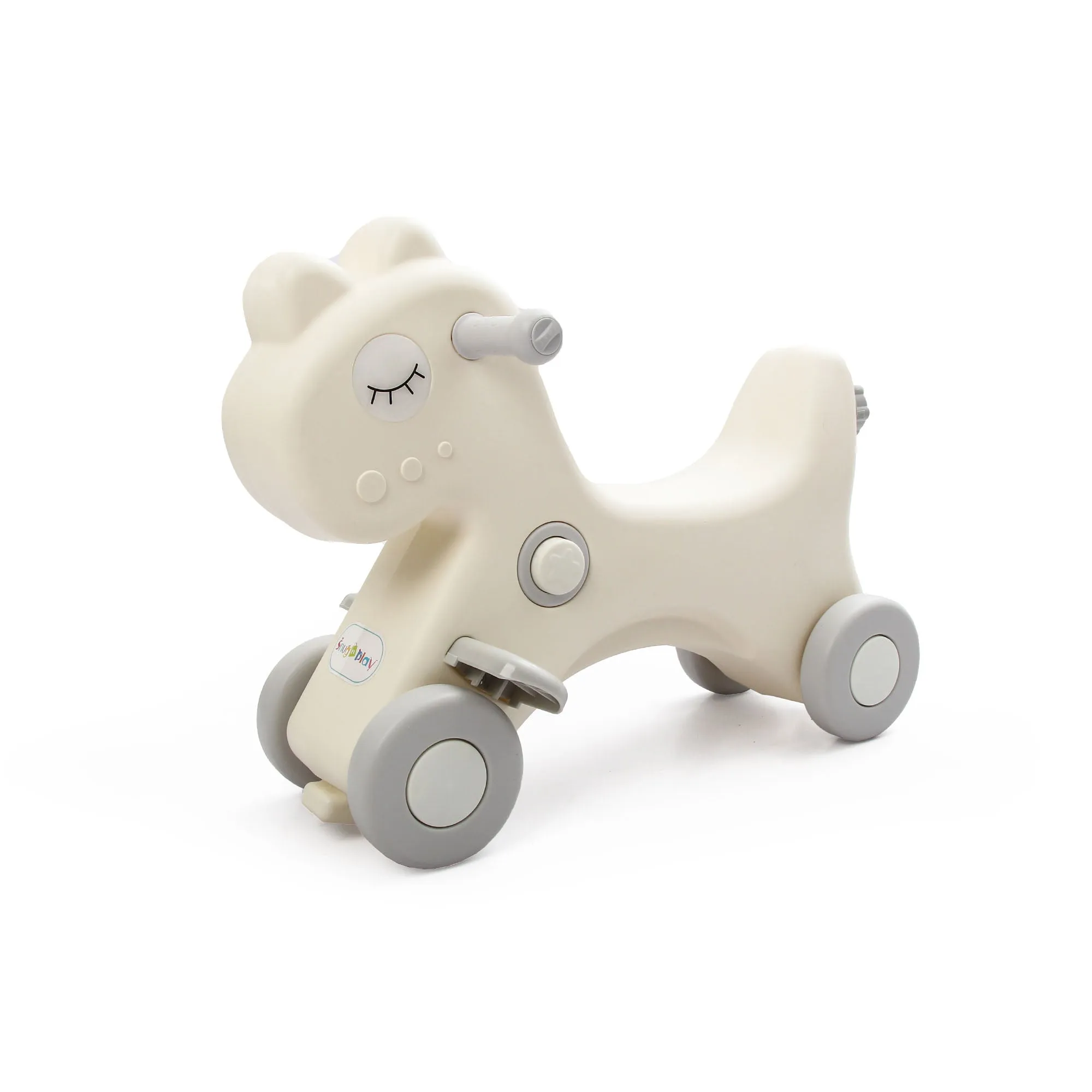 3-in-1 Kids Rocking Horse & Ride On Push Car with Balance Board