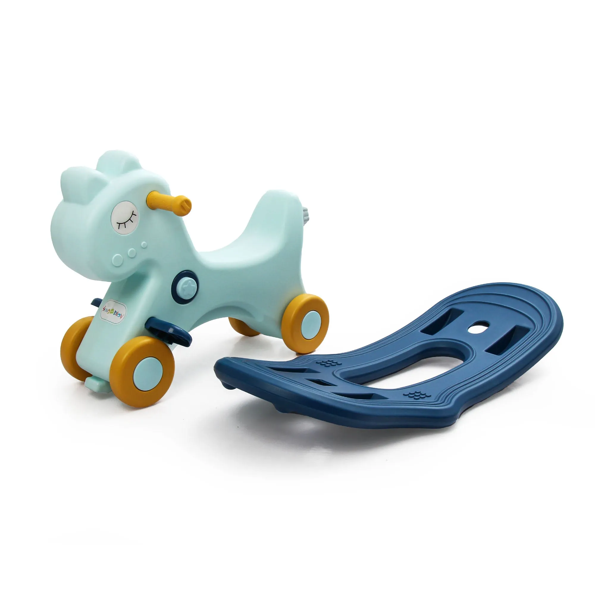 3-in-1 Kids Rocking Horse & Ride On Push Car with Balance Board