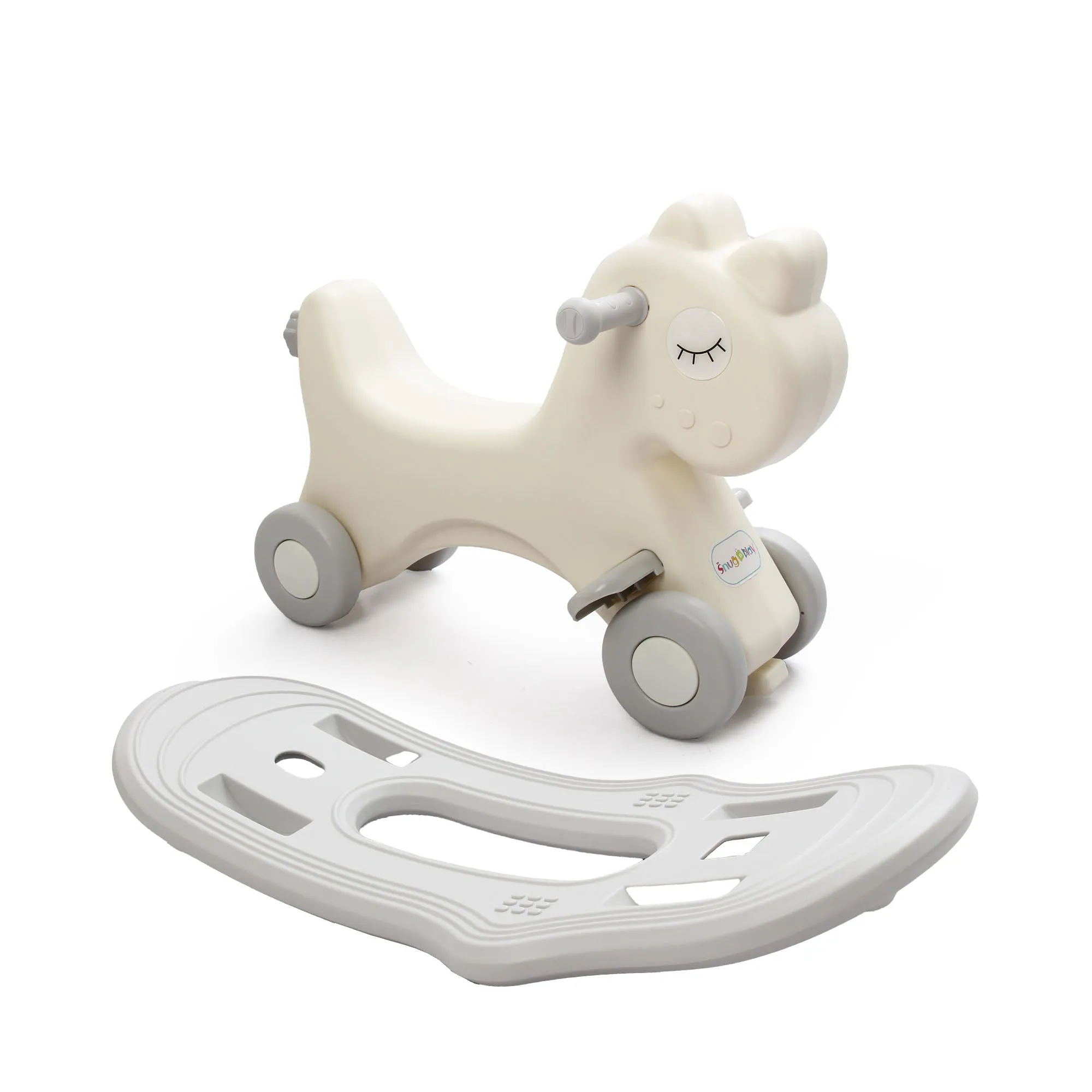 3-in-1 Kids Rocking Horse & Ride On Push Car with Balance Board