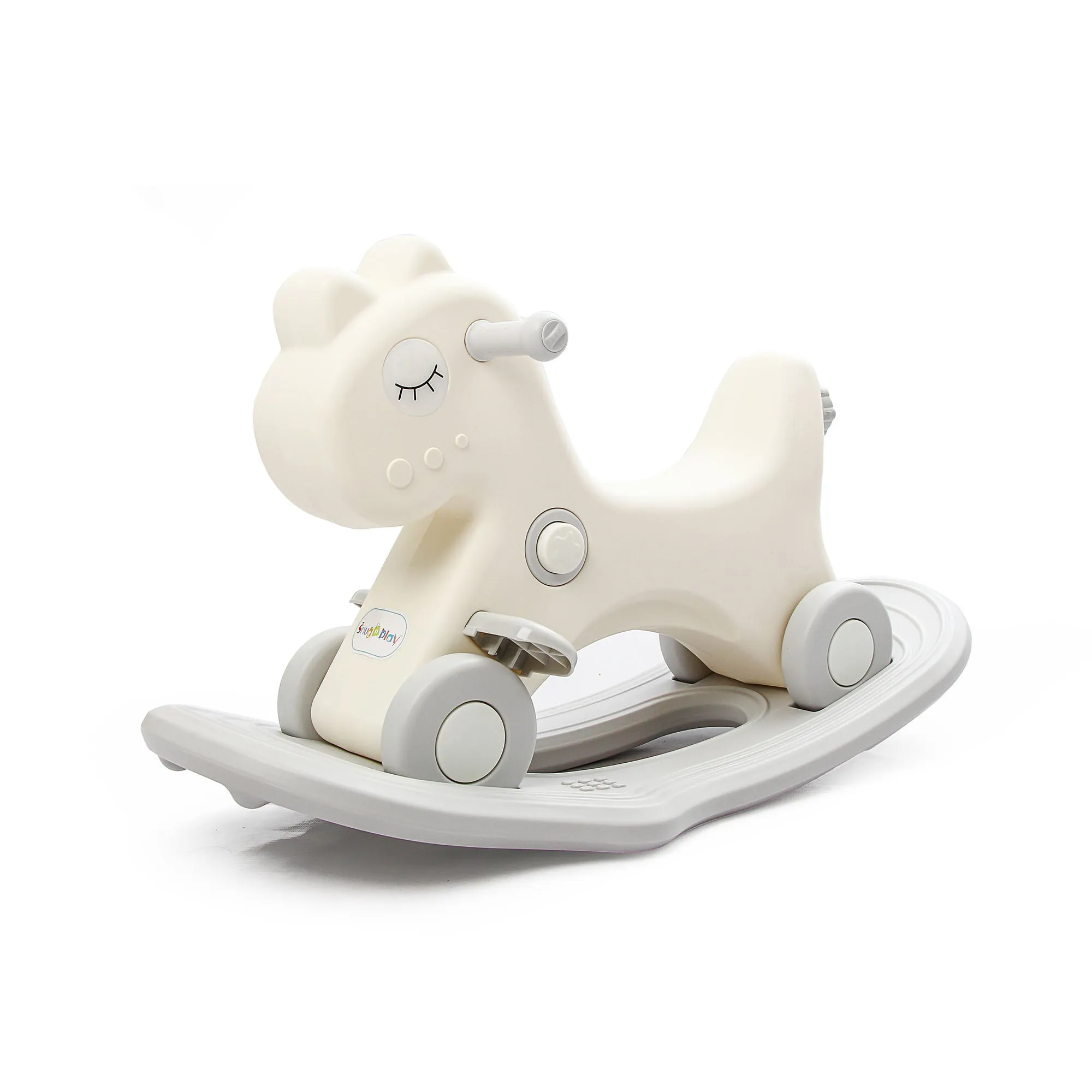 3-in-1 Kids Rocking Horse & Ride On Push Car with Balance Board