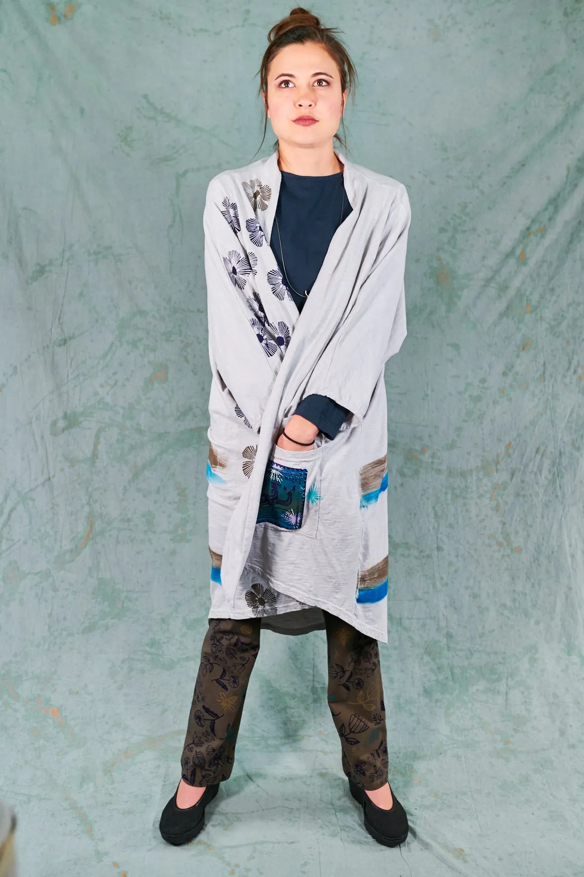 5243 Kimono Marbled Gray-Morocco