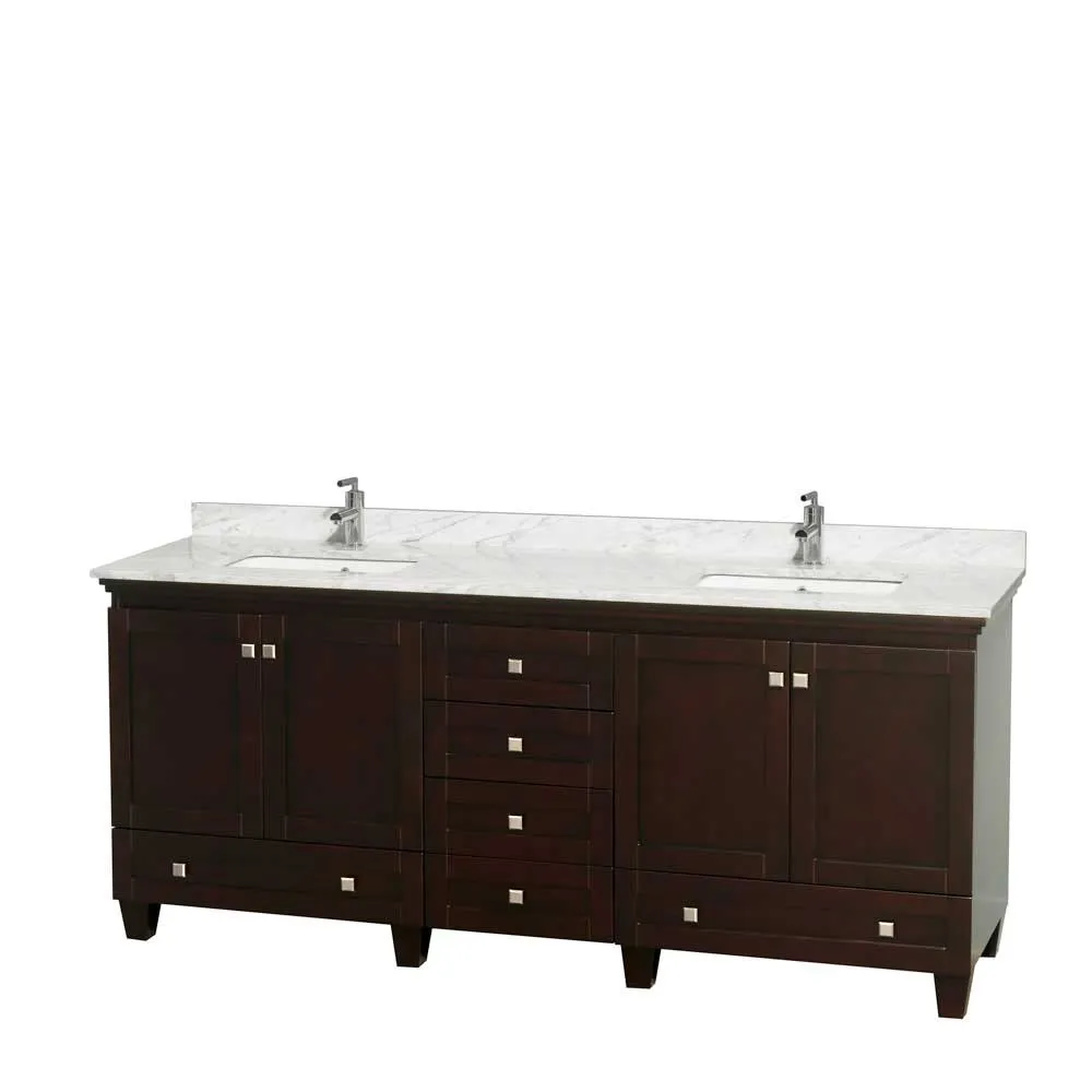 Acclaim 80 Inch Double Bathroom Vanity in Espresso