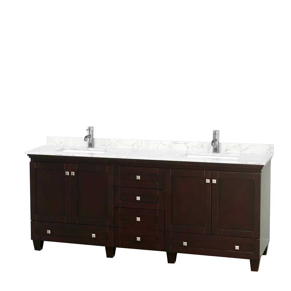 Acclaim 80 Inch Double Bathroom Vanity in Espresso