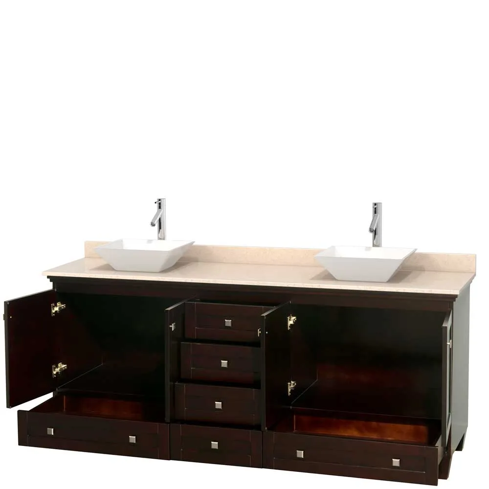 Acclaim 80 Inch Double Bathroom Vanity in Espresso