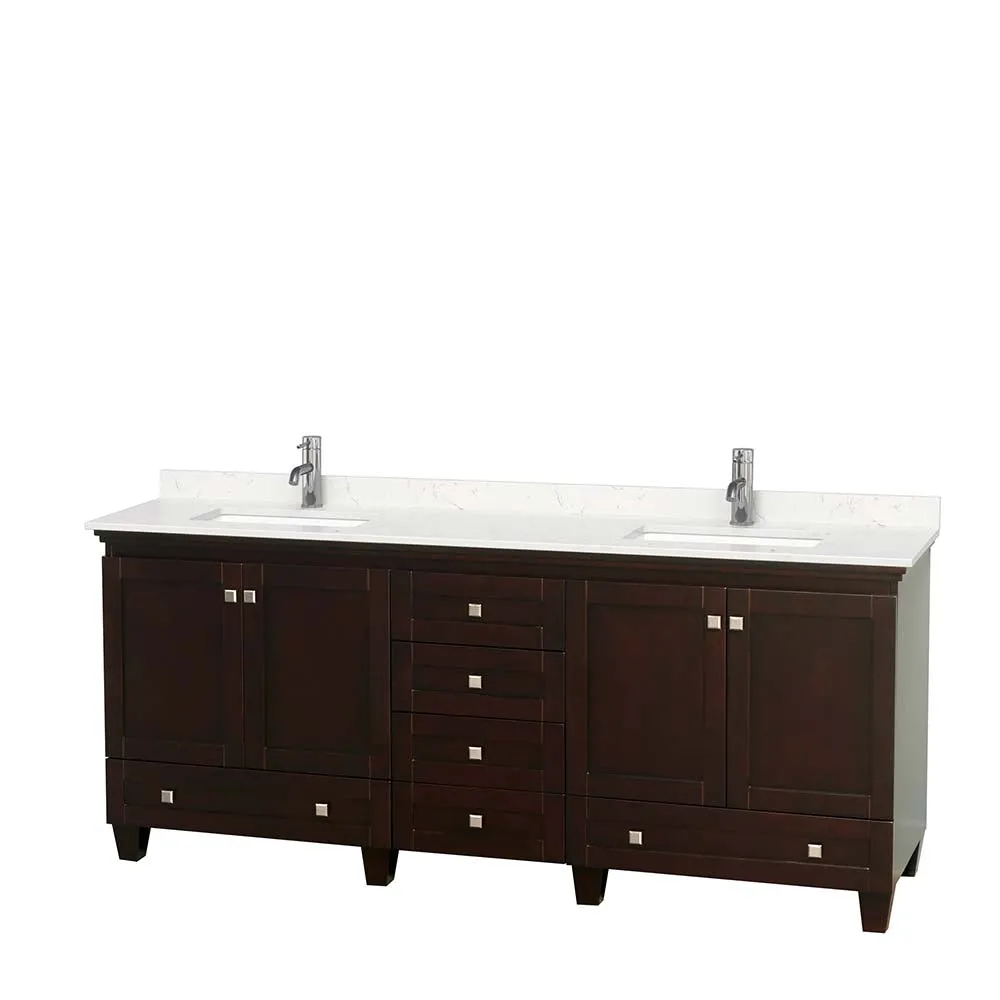 Acclaim 80 Inch Double Bathroom Vanity in Espresso