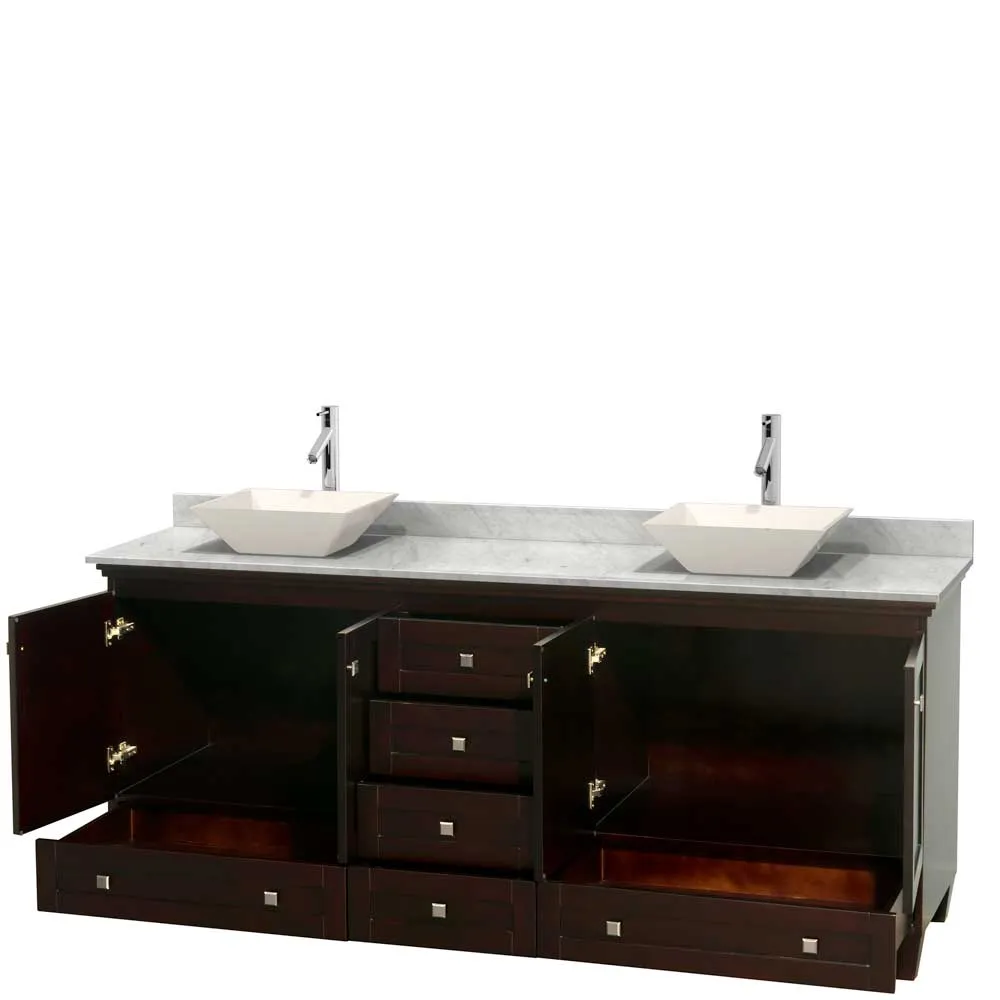 Acclaim 80 Inch Double Bathroom Vanity in Espresso