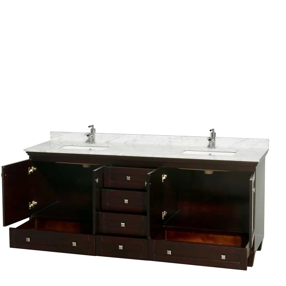Acclaim 80 Inch Double Bathroom Vanity in Espresso