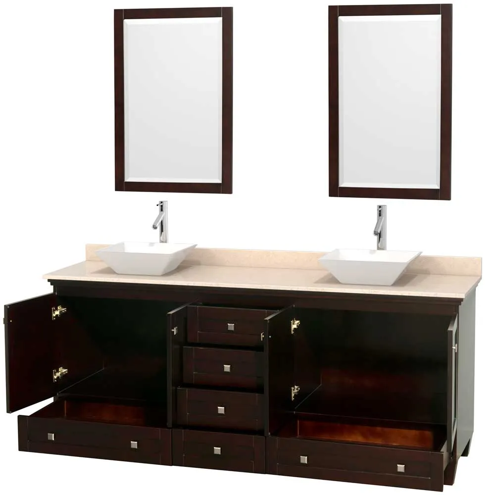 Acclaim 80 Inch Double Bathroom Vanity in Espresso