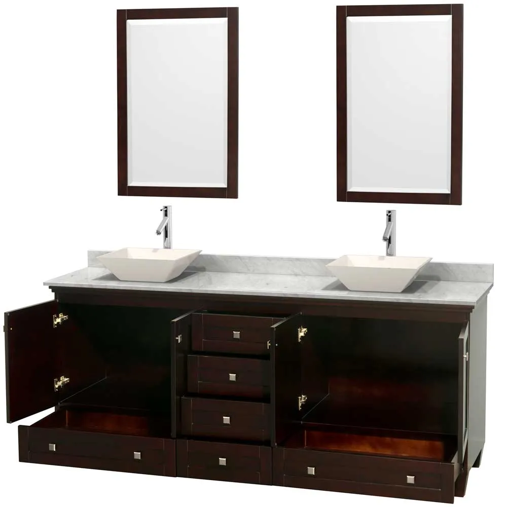 Acclaim 80 Inch Double Bathroom Vanity in Espresso