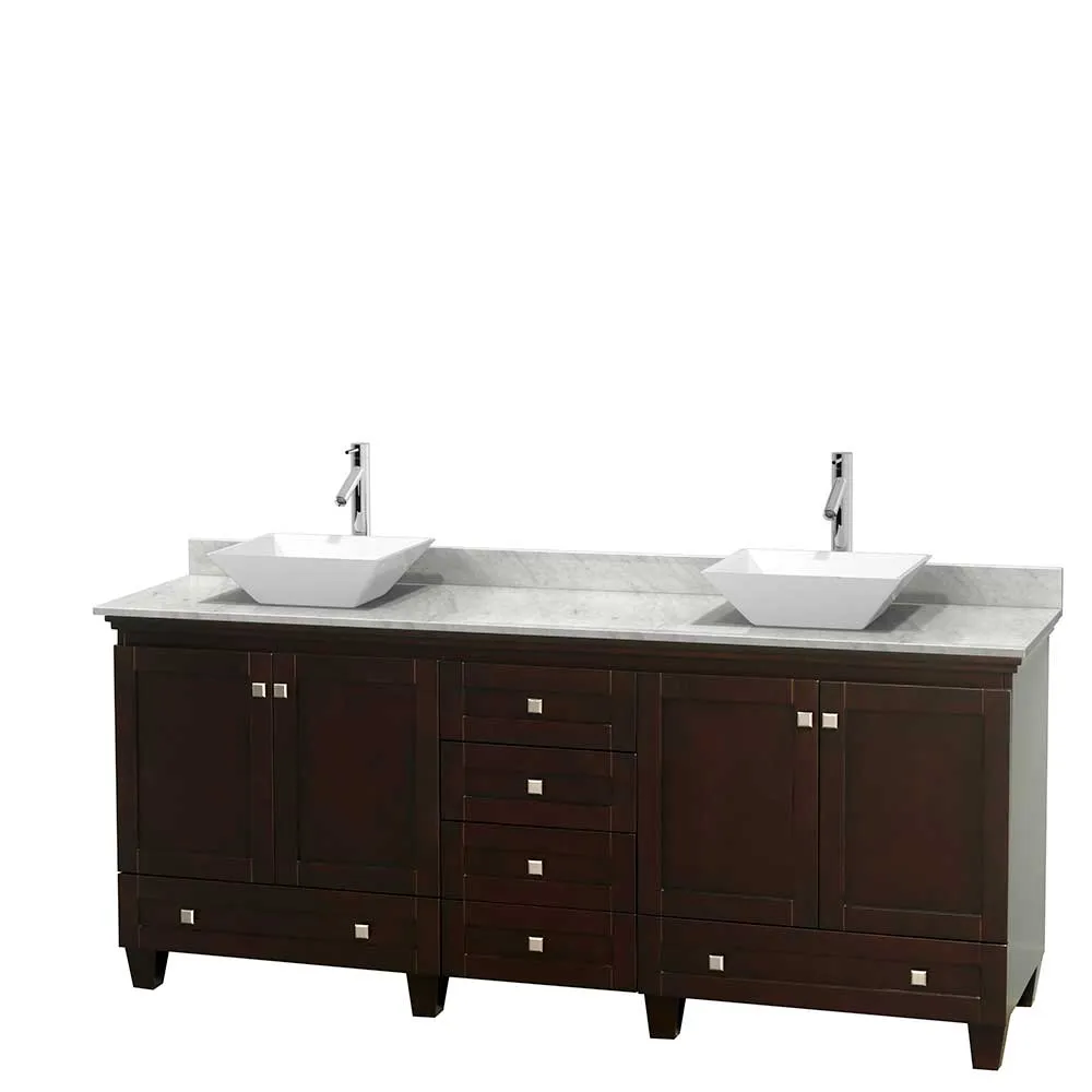Acclaim 80 Inch Double Bathroom Vanity in Espresso