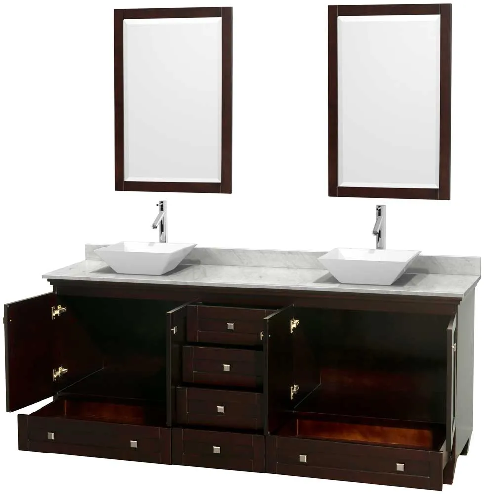 Acclaim 80 Inch Double Bathroom Vanity in Espresso