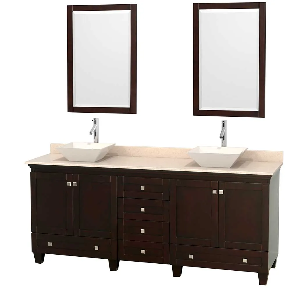 Acclaim 80 Inch Double Bathroom Vanity in Espresso