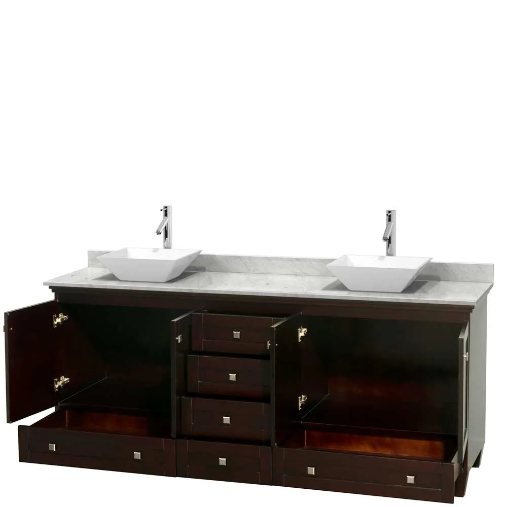 Acclaim 80 Inch Double Bathroom Vanity in Espresso