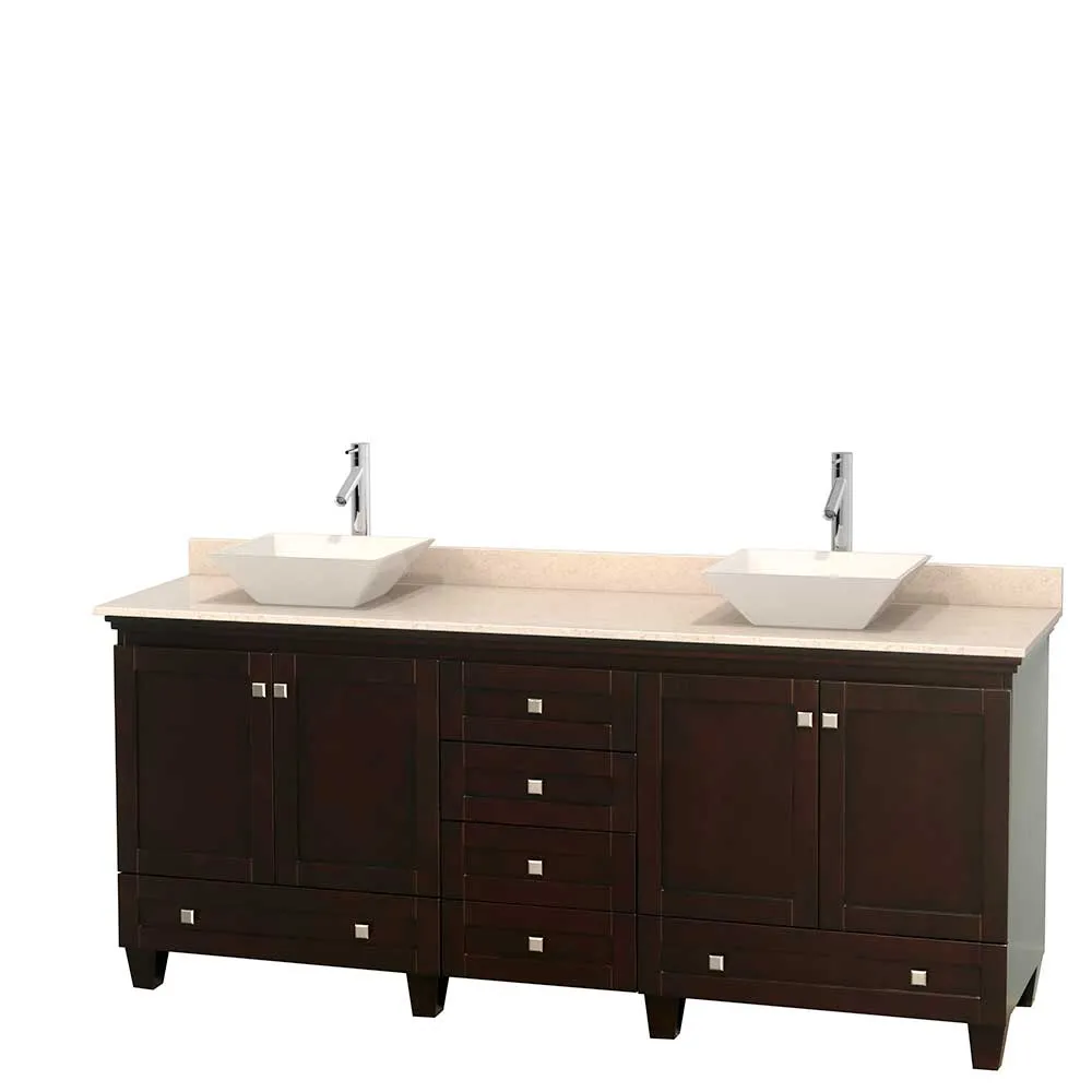 Acclaim 80 Inch Double Bathroom Vanity in Espresso