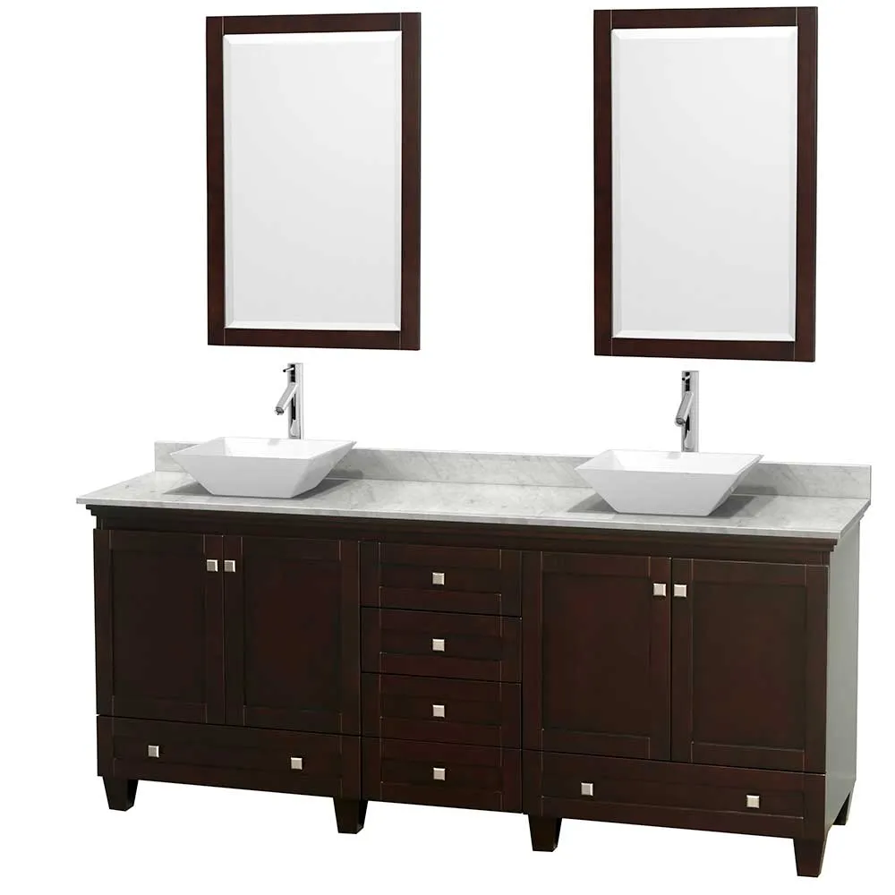 Acclaim 80 Inch Double Bathroom Vanity in Espresso