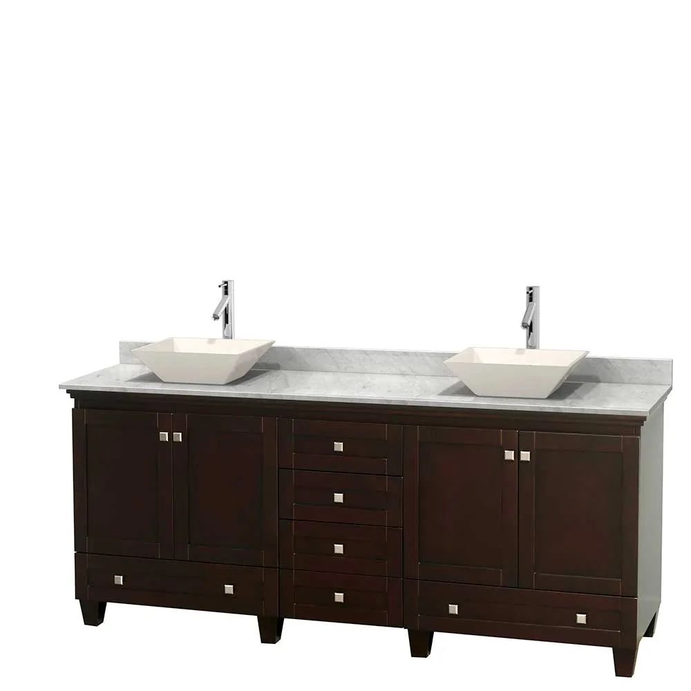 Acclaim 80 Inch Double Bathroom Vanity in Espresso