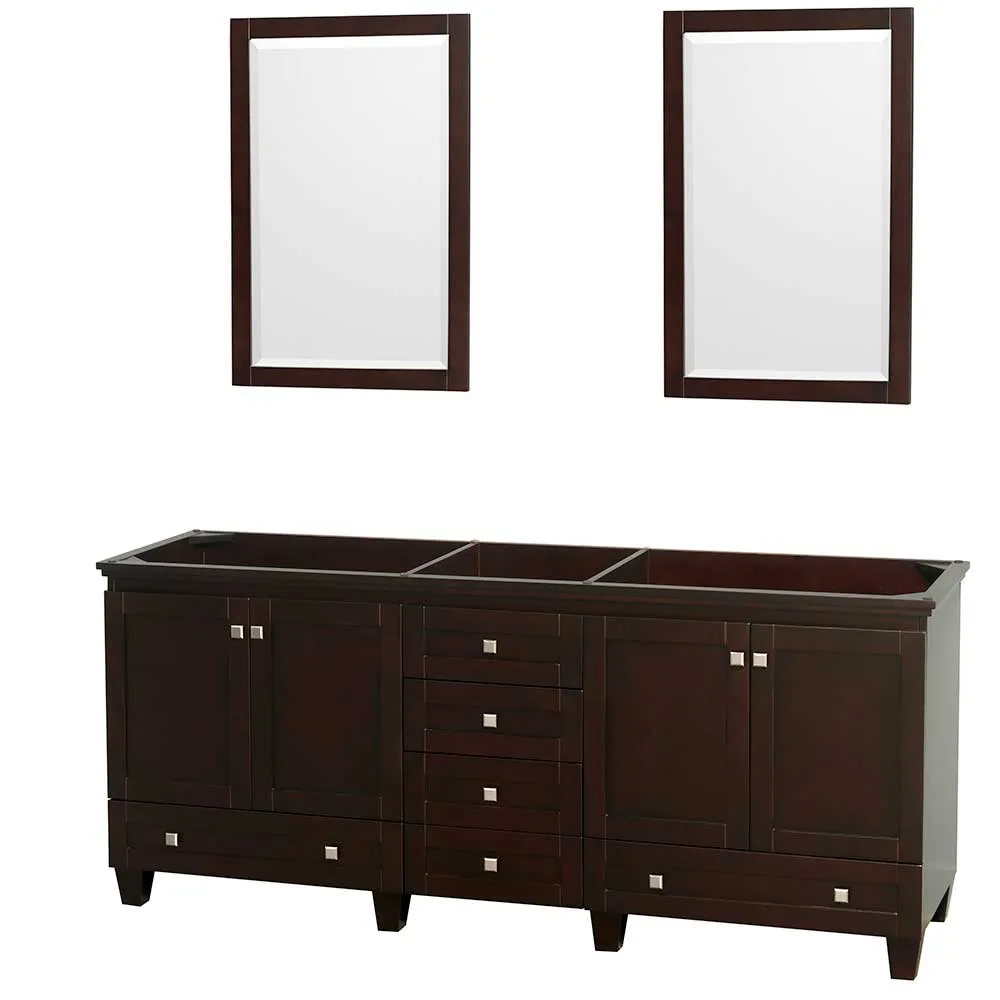 Acclaim 80 Inch Double Bathroom Vanity in Espresso
