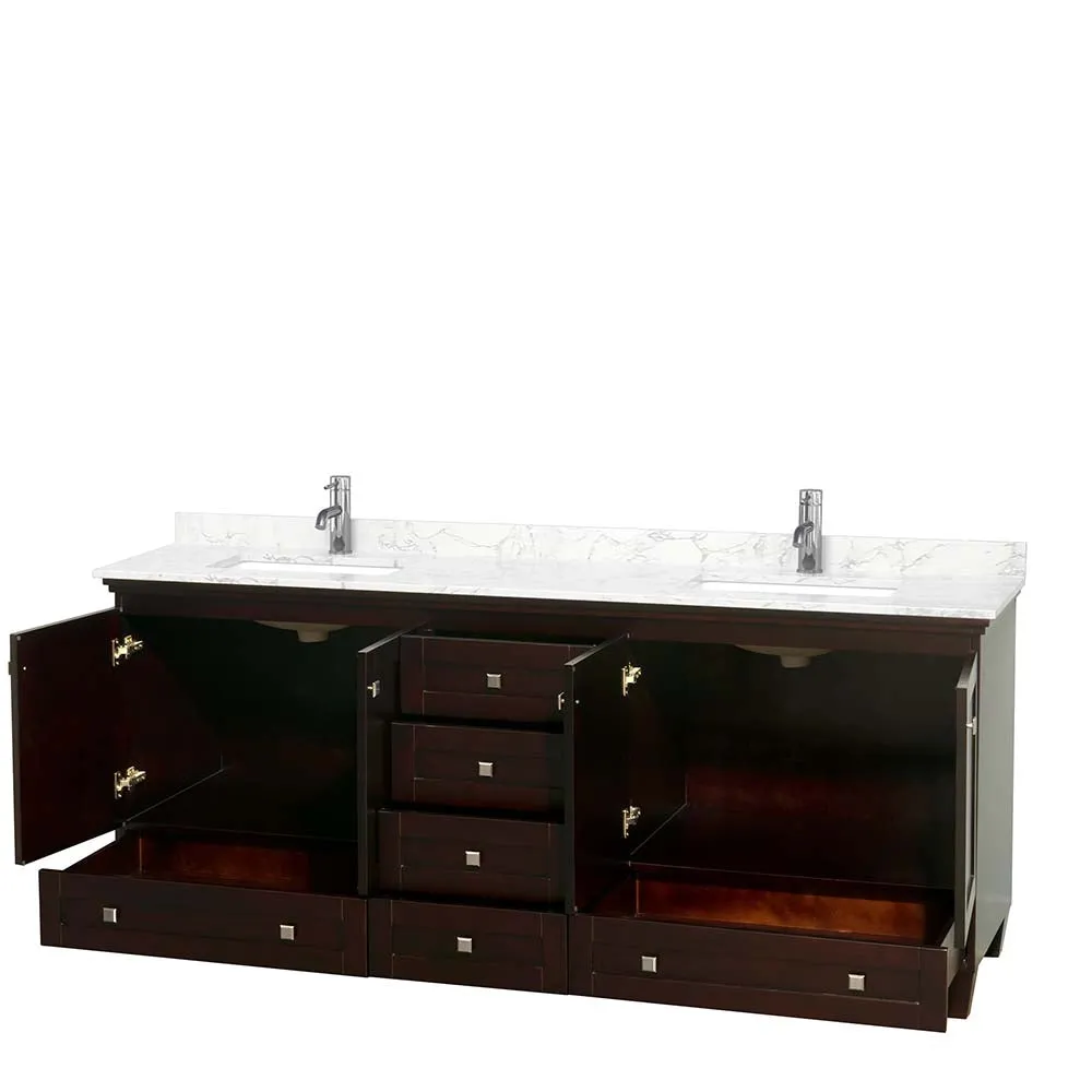 Acclaim 80 Inch Double Bathroom Vanity in Espresso