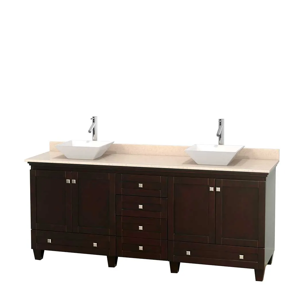 Acclaim 80 Inch Double Bathroom Vanity in Espresso