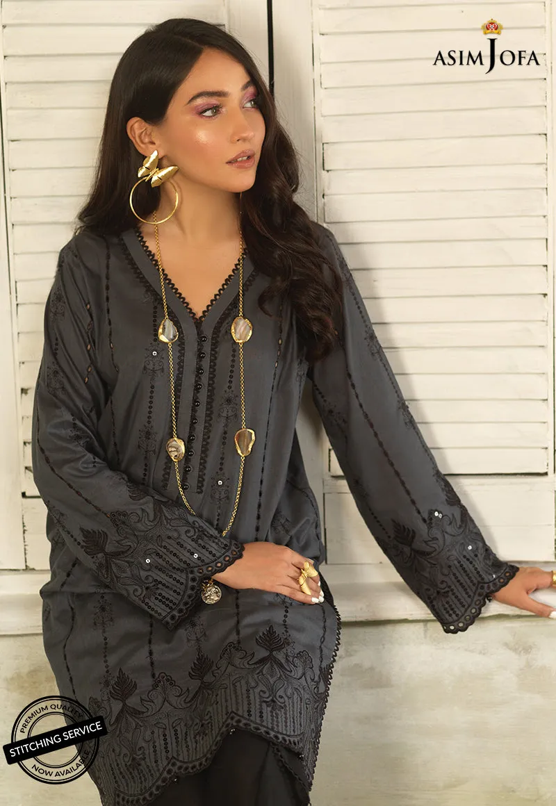 AJES-12 | Asim Jofa AJ Essentials Summer Collection 2022 | Embroidered Cotton Suits Unstitched 2 Piece
