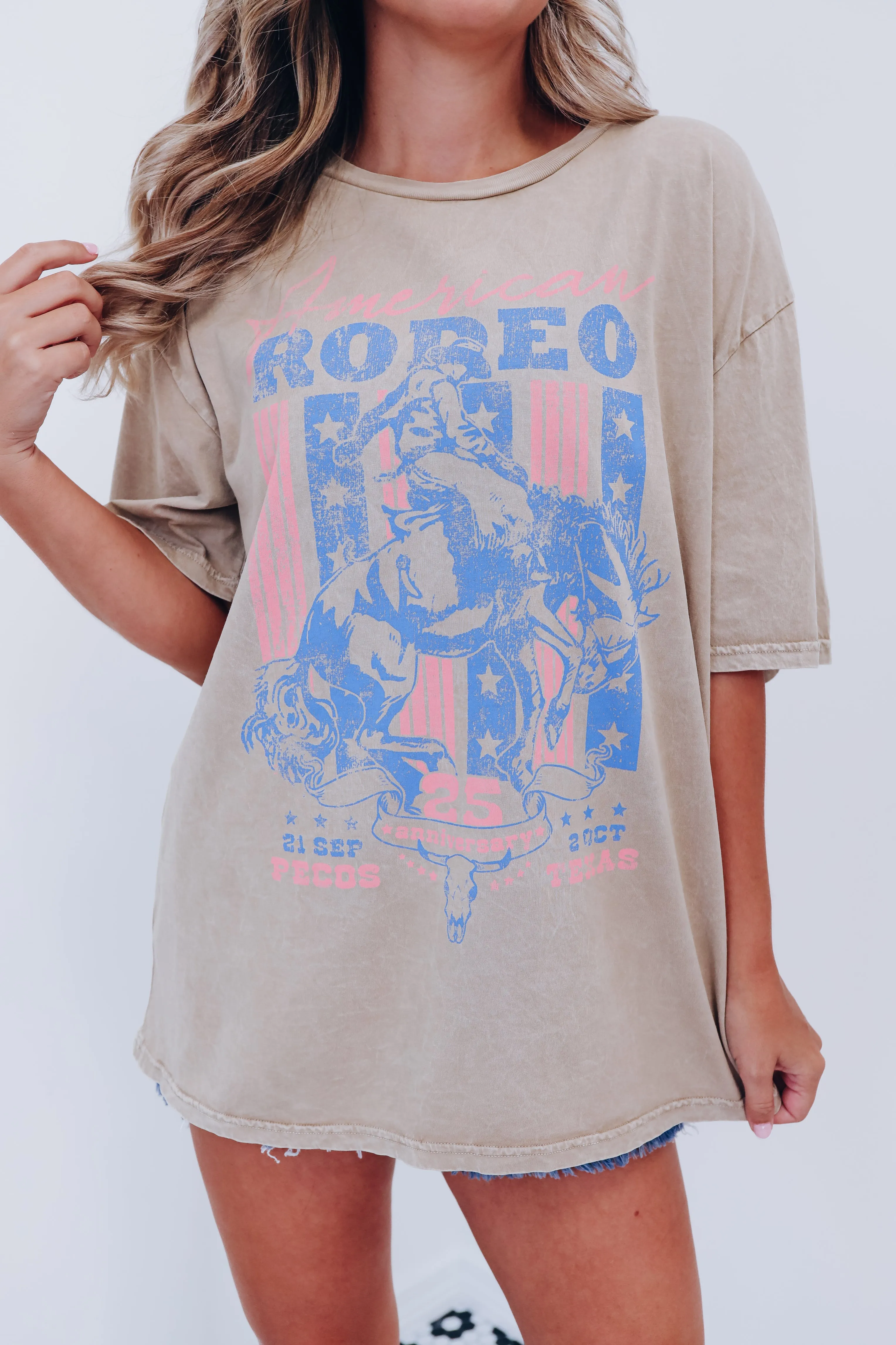 American Rodeo Graphic Tee - Taupe