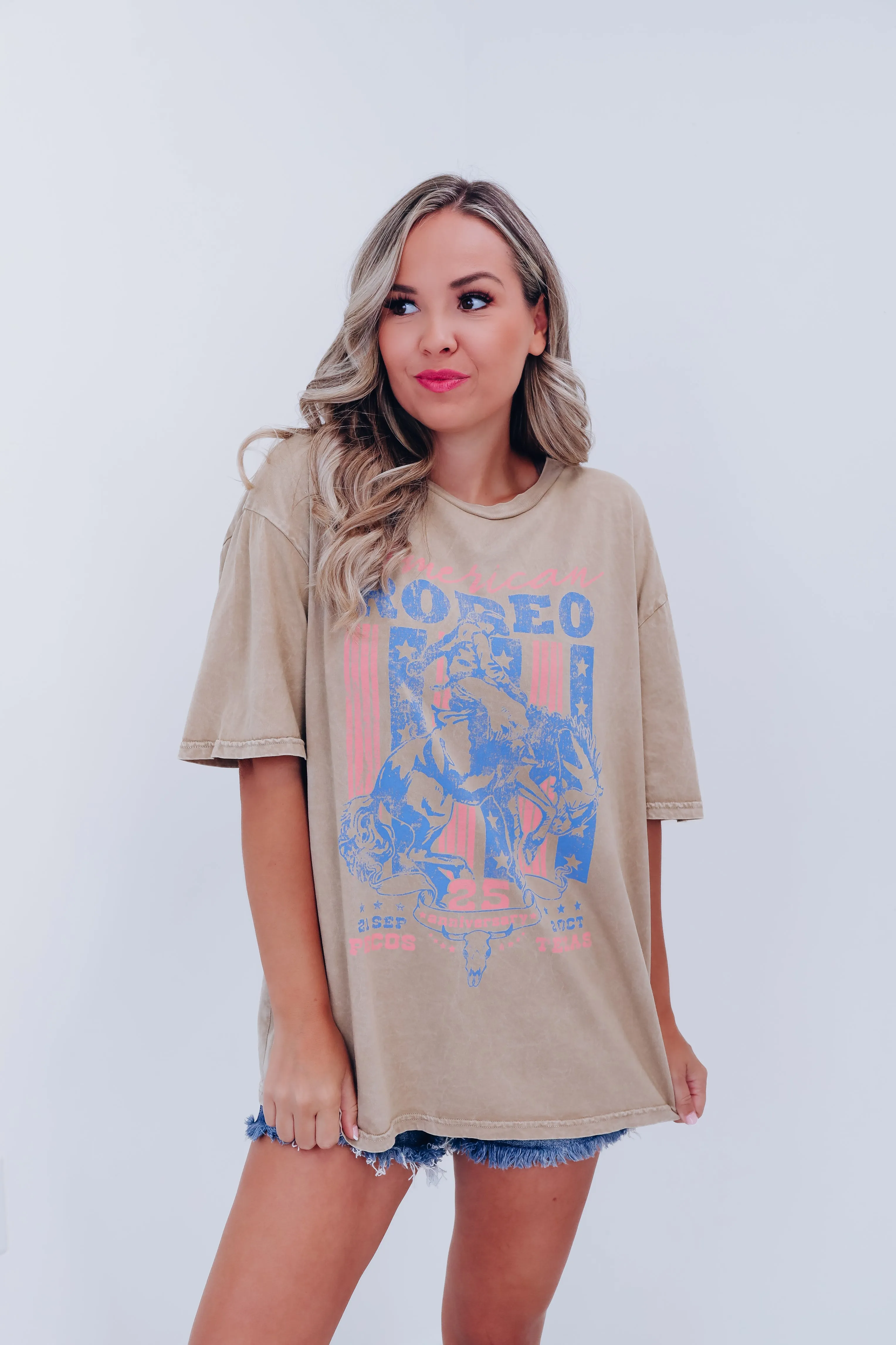 American Rodeo Graphic Tee - Taupe