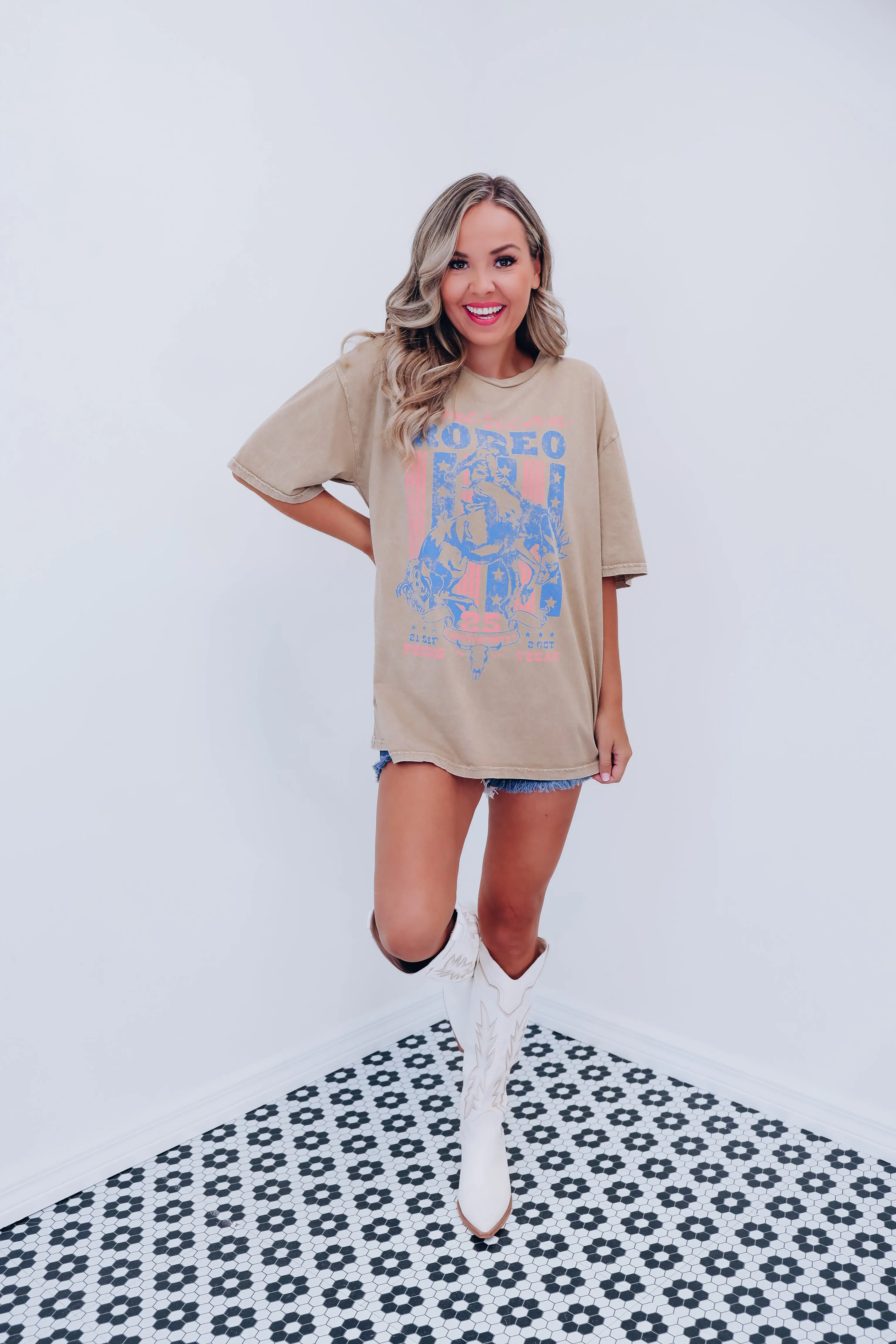 American Rodeo Graphic Tee - Taupe
