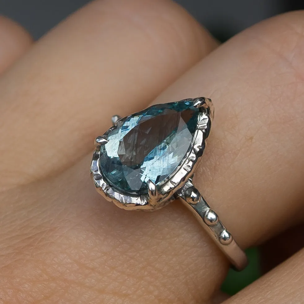 Aquamarine Ring- Sz 8