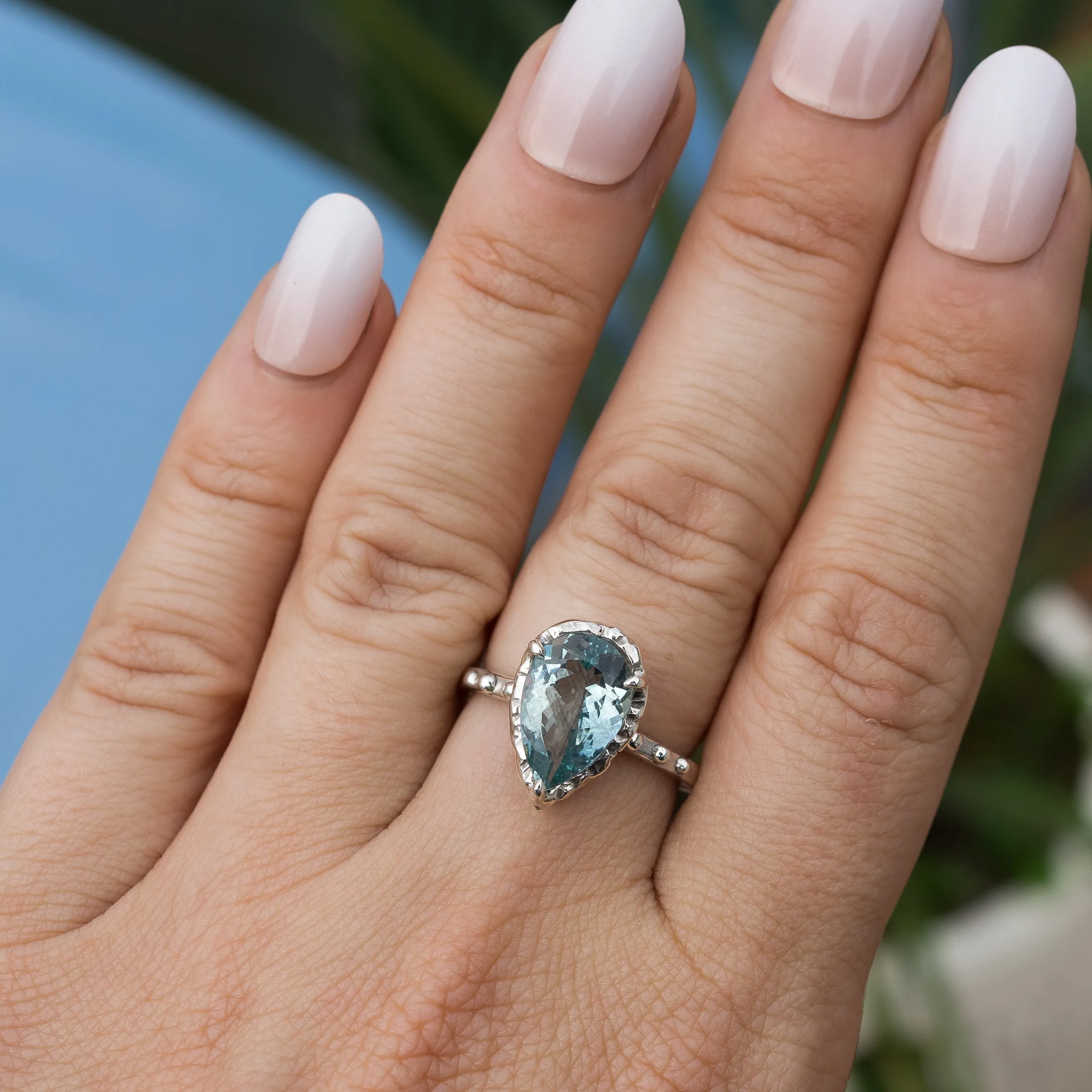 Aquamarine Ring- Sz 8