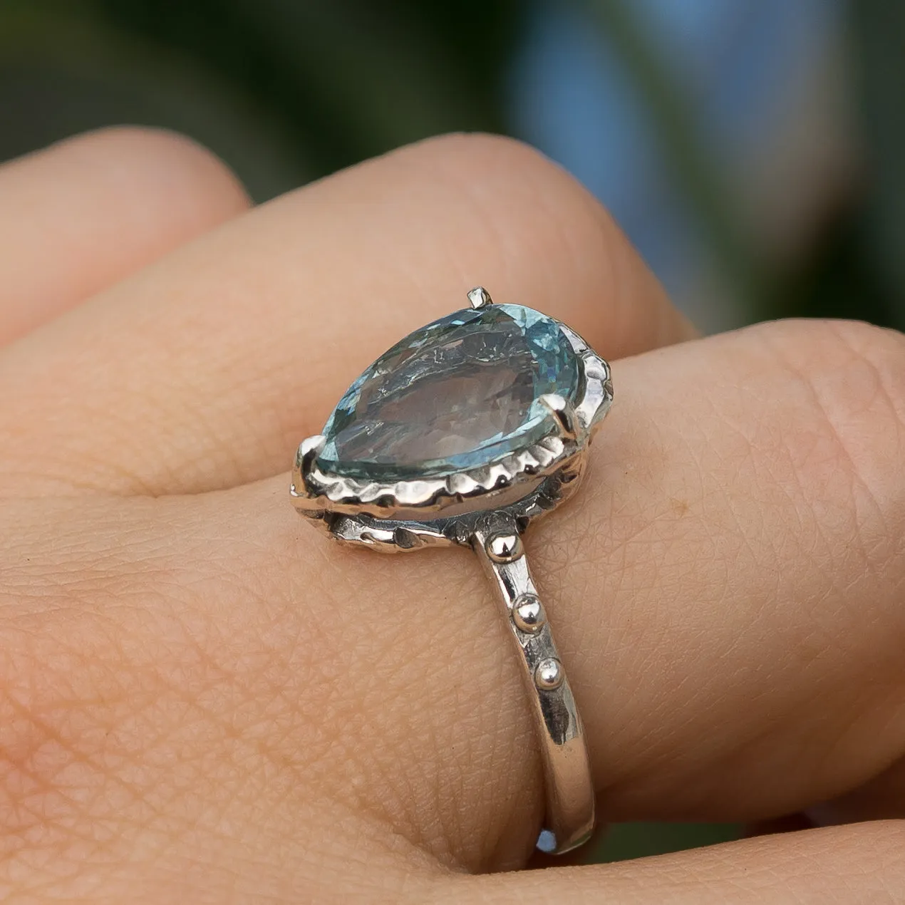 Aquamarine Ring- Sz 8