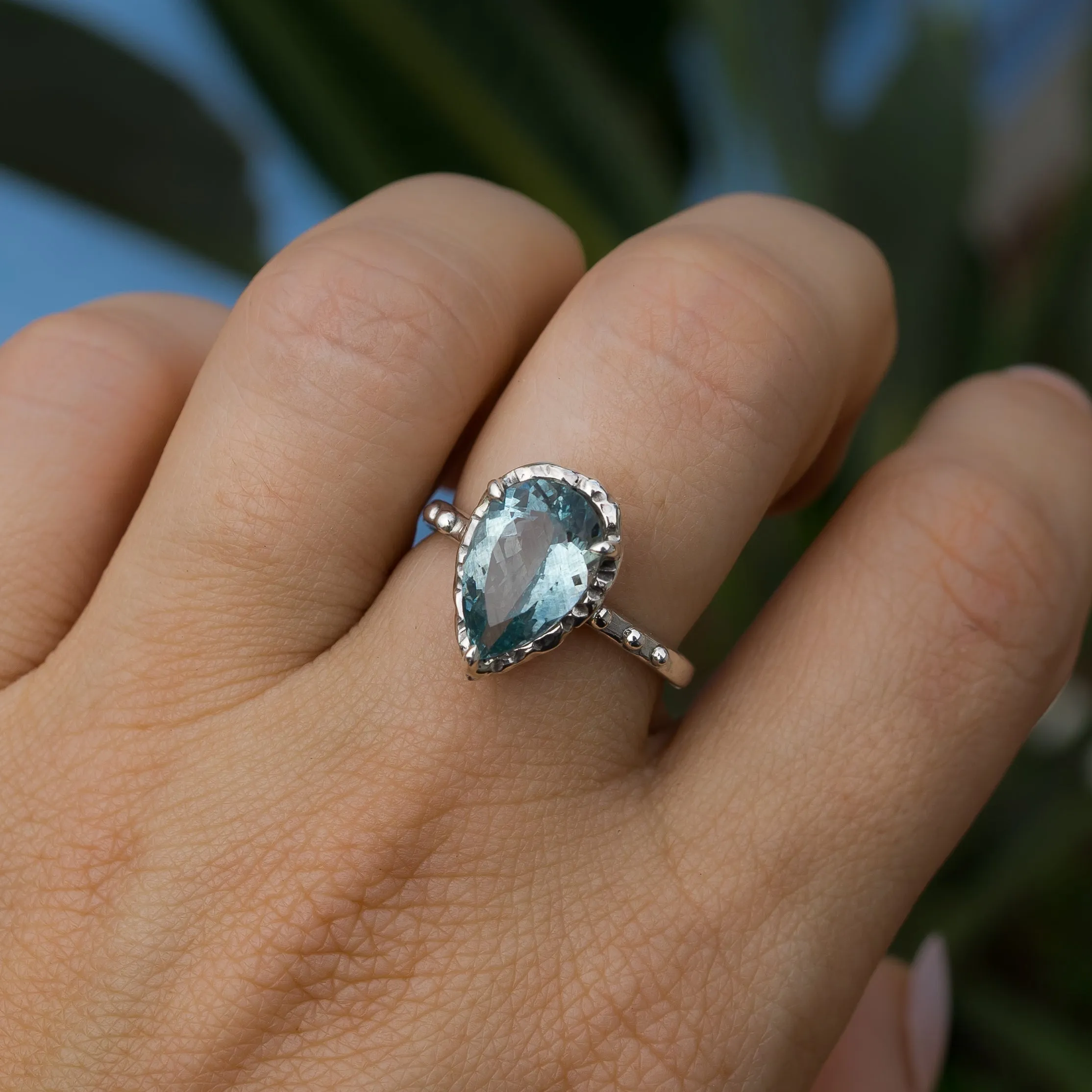 Aquamarine Ring- Sz 8
