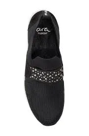 ARA LYNN BLACK SLIP ON SNEAKER