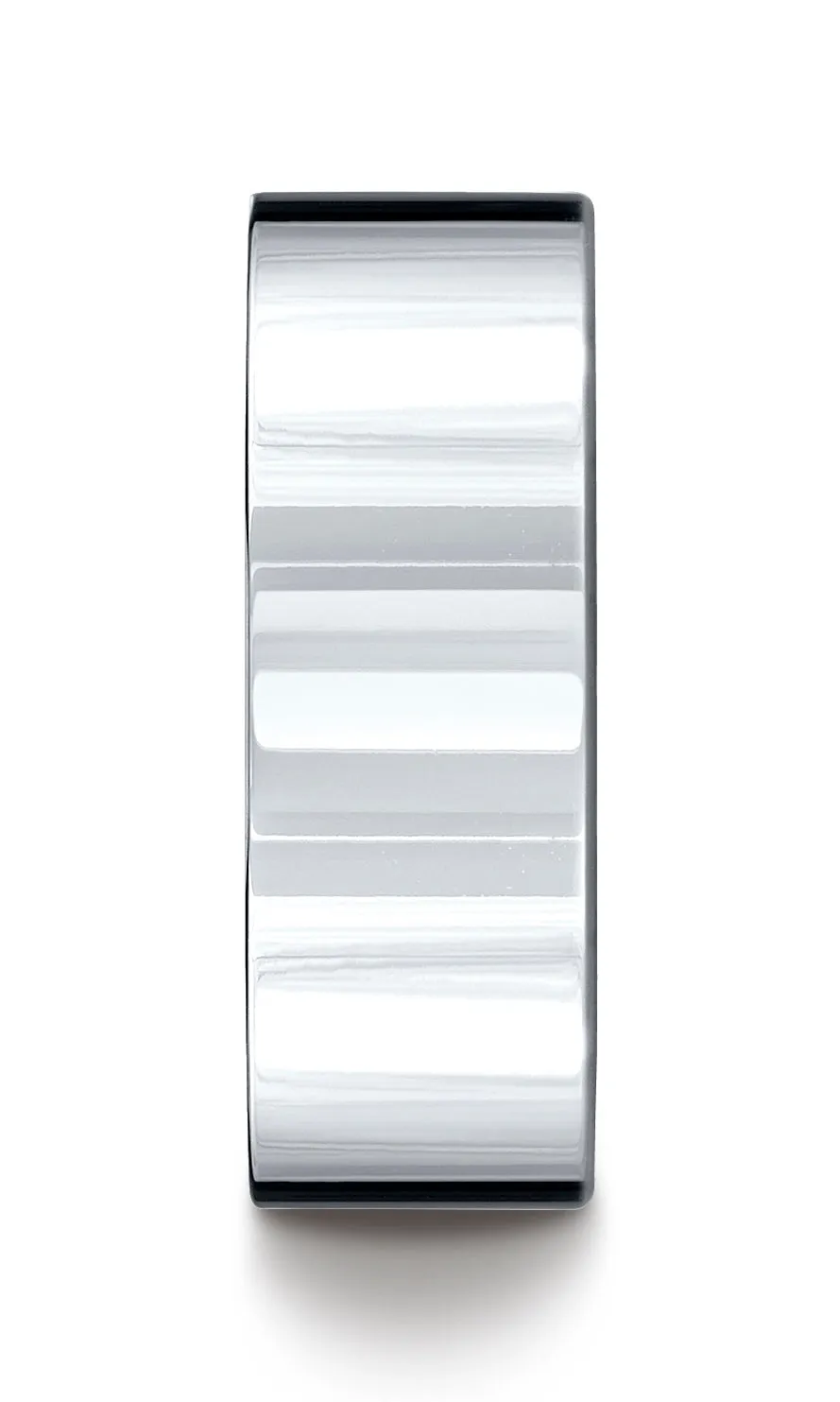 Benchmark Platinum 8mm Flat Comfort-Fit Wedding Band Ring (Sizes 4 - 15 )