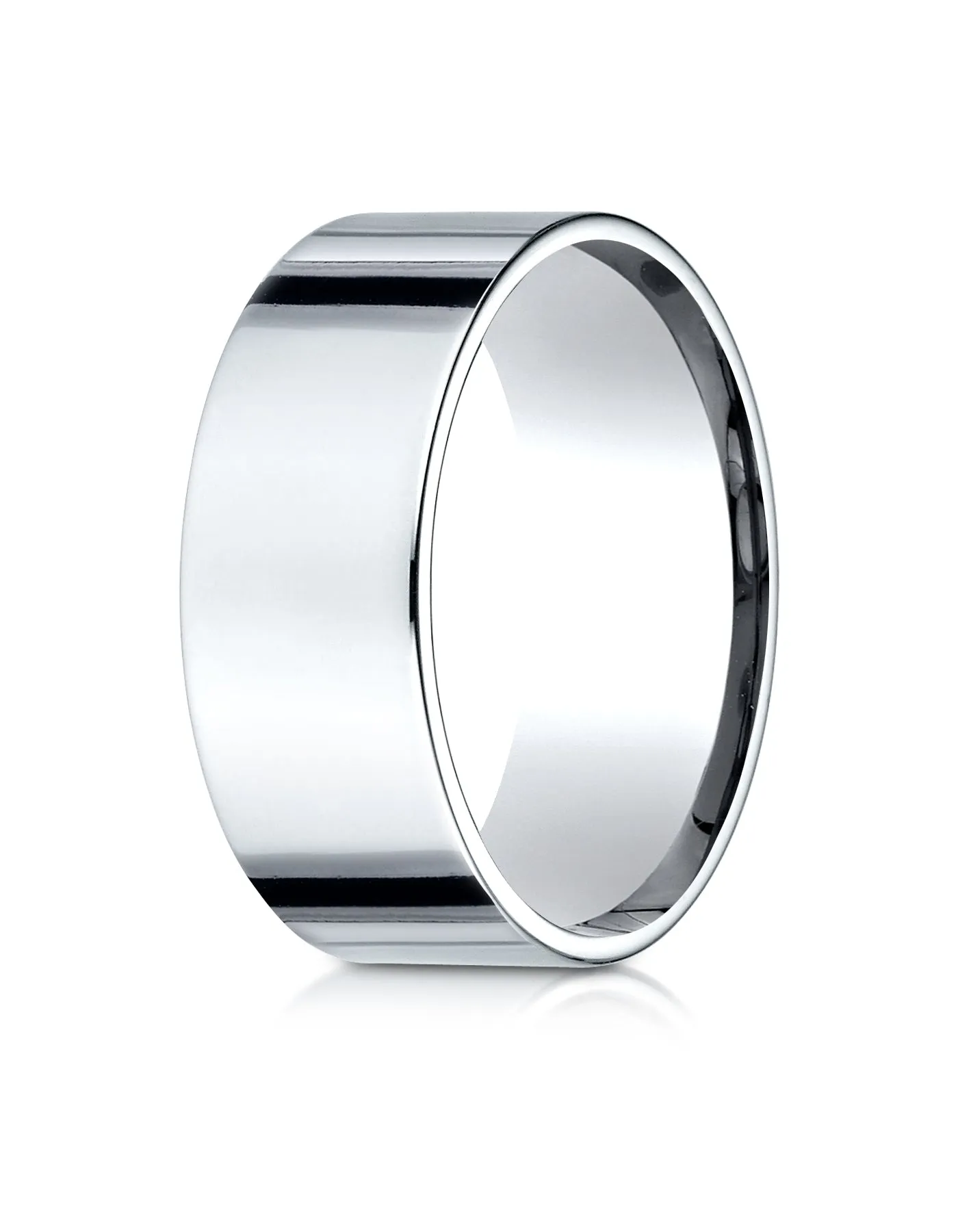 Benchmark Platinum 8mm Flat Comfort-Fit Wedding Band Ring (Sizes 4 - 15 )