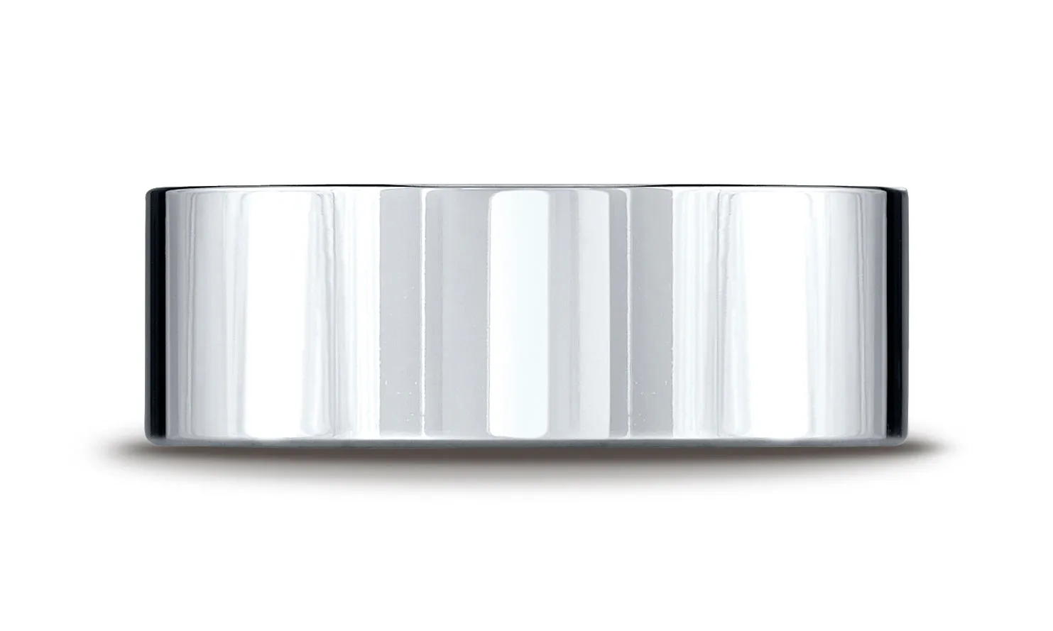Benchmark Platinum 8mm Flat Comfort-Fit Wedding Band Ring (Sizes 4 - 15 )