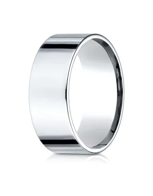 Benchmark Platinum 8mm Flat Comfort-Fit Wedding Band Ring (Sizes 4 - 15 )