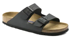 Birkenstock Arizona Sandals - Black Birko-Flor | Soft Footbed