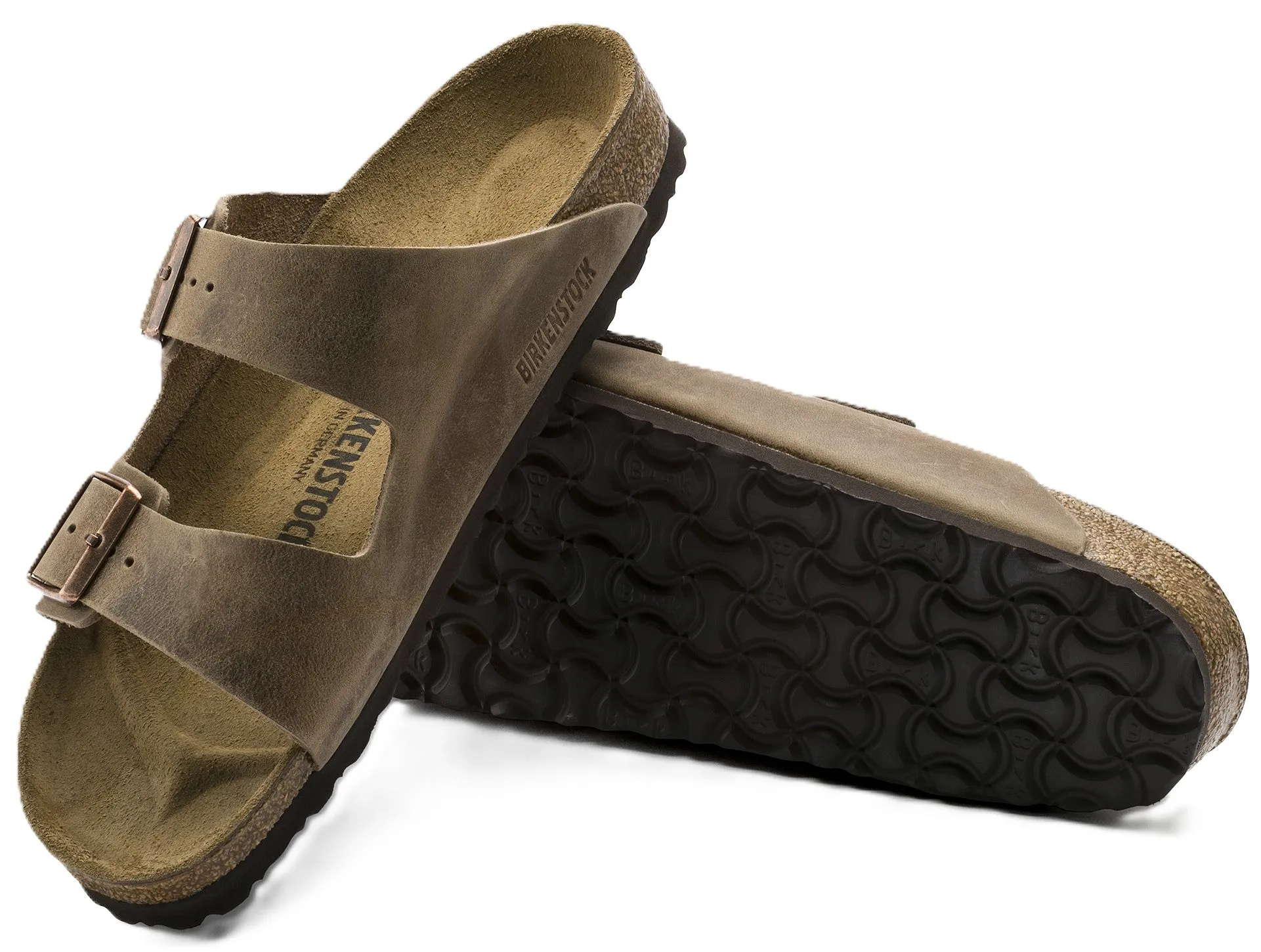 Birkenstock Arizona Sandals - Tobacco Brown Oiled Leather | Comfortable Cork Footbed