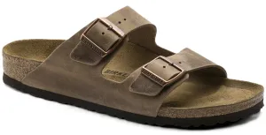 Birkenstock Arizona Sandals - Tobacco Brown Oiled Leather | Comfortable Cork Footbed
