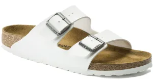 Birkenstock Arizona Sandals - White Birko-Flor | Comfortable Cork Footbed