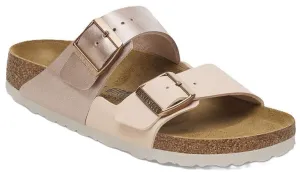 Birkenstock Arizona Split Sandals - New Beige/Copper Birko-Flor | Comfortable Cork Footbed